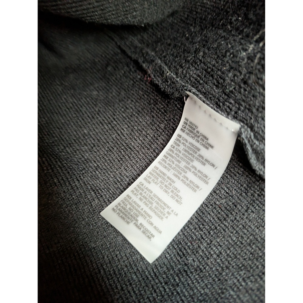 NEW Sioni Cardigan Sweater Women's L Black White Rhinestone - Picture 11 of 13